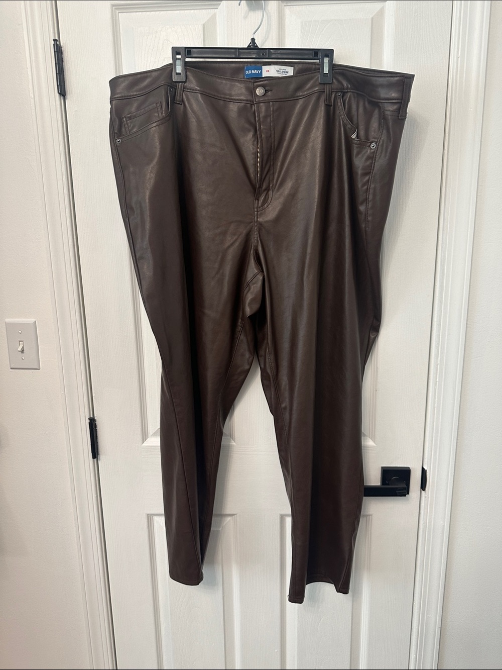Women’s Brown Faux Leather Pants